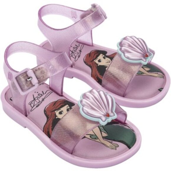 Melissa - Baby Mini Mar Sandal + Disn, size 9 US toddler, color purple. - Picture 1 of 5
